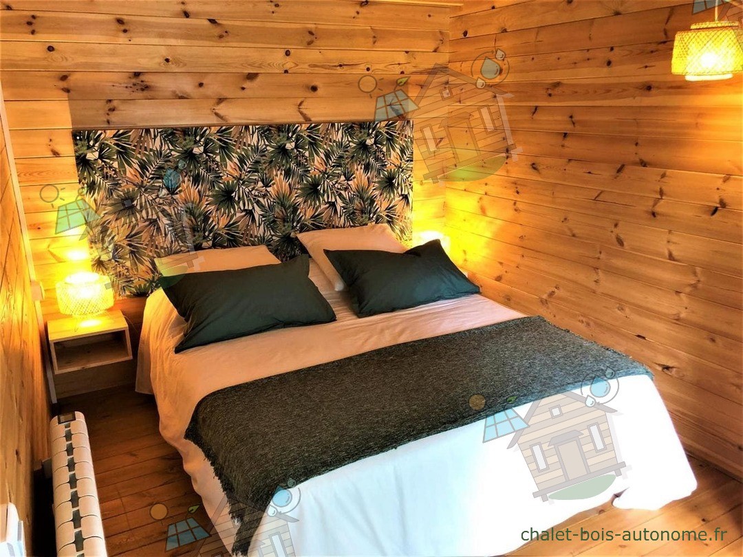 chambre de chalet bois