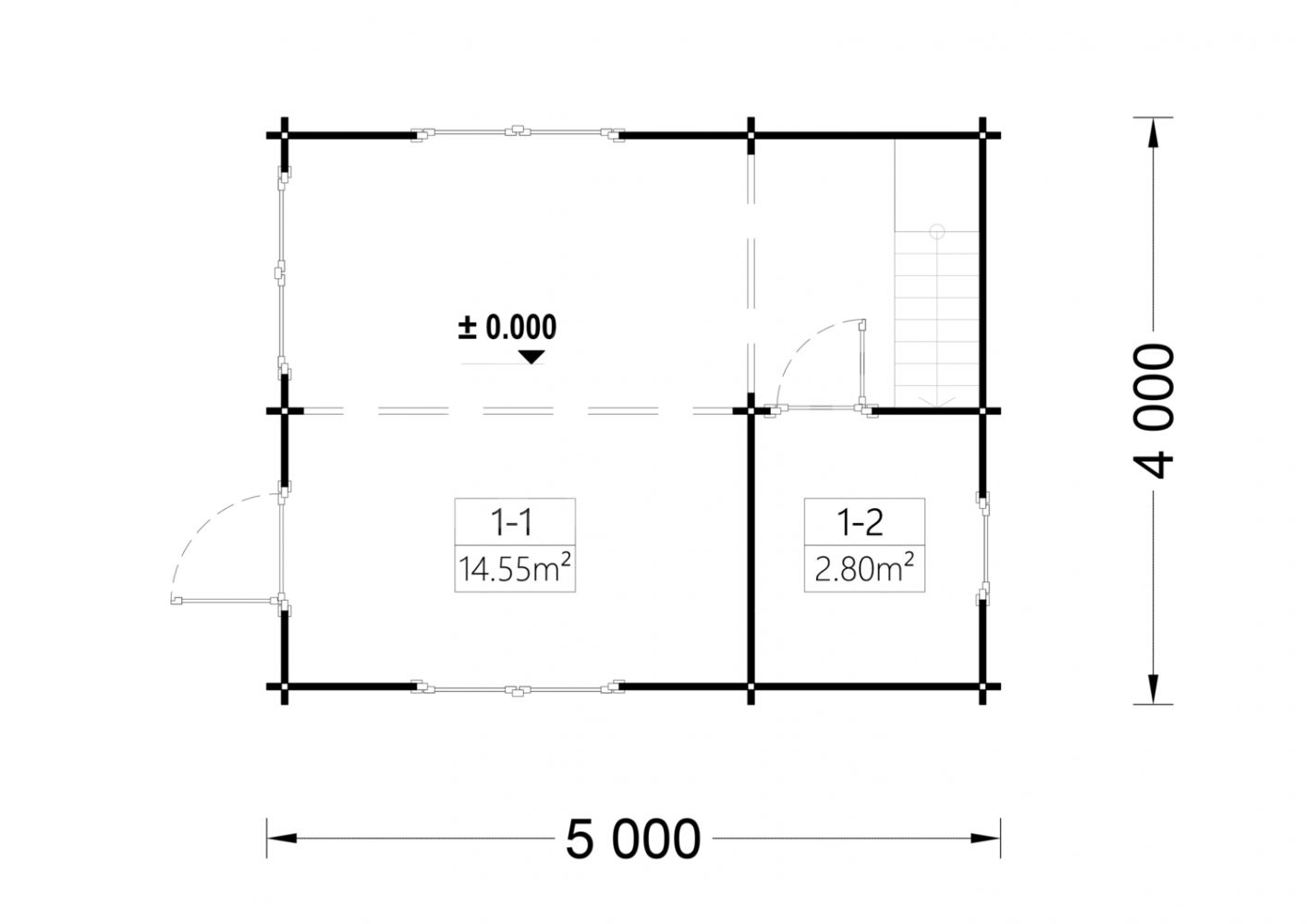 Plan chalet Eko 20 mezzanine