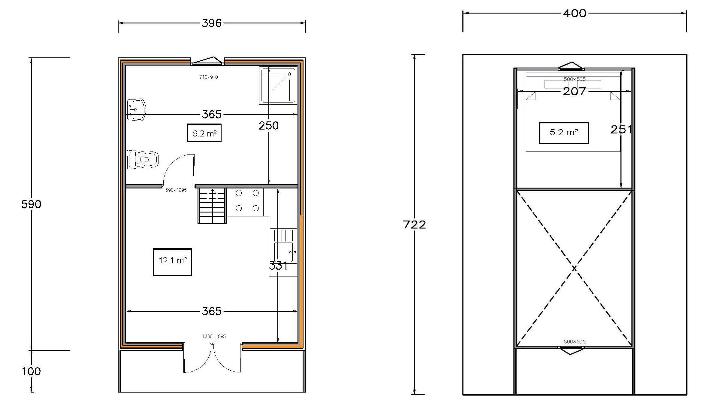 Plan chalet tipi