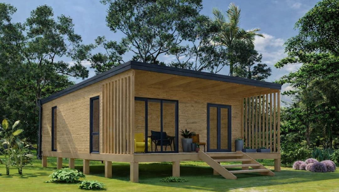 chalet toit plat sans permis clef en main